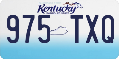 KY license plate 975TXQ