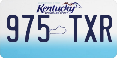 KY license plate 975TXR