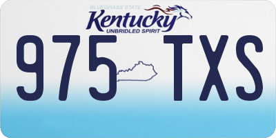KY license plate 975TXS