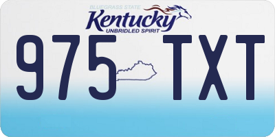 KY license plate 975TXT