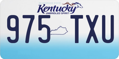 KY license plate 975TXU