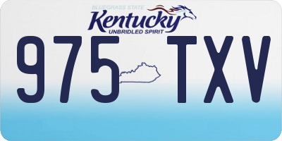 KY license plate 975TXV