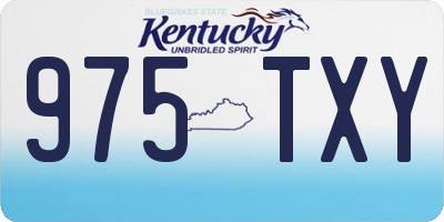 KY license plate 975TXY