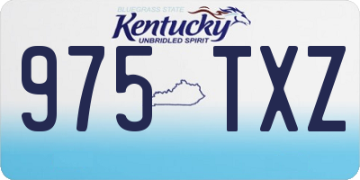 KY license plate 975TXZ