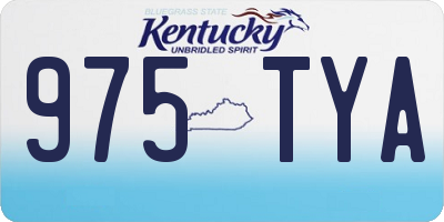 KY license plate 975TYA