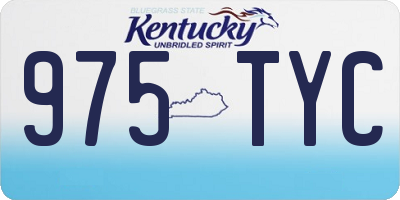 KY license plate 975TYC