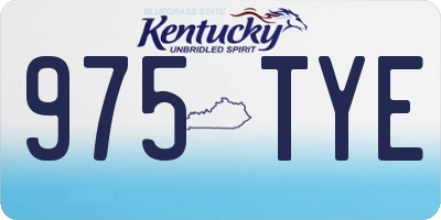 KY license plate 975TYE