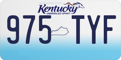 KY license plate 975TYF