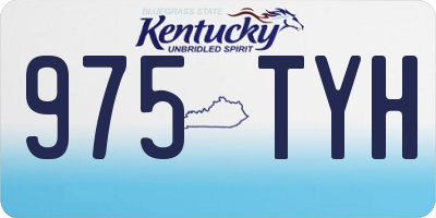 KY license plate 975TYH