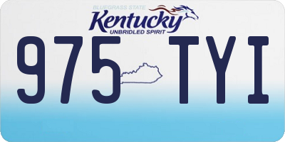 KY license plate 975TYI