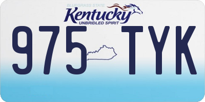 KY license plate 975TYK