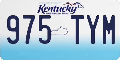 KY license plate 975TYM