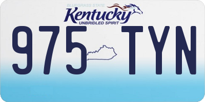 KY license plate 975TYN