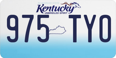 KY license plate 975TYO