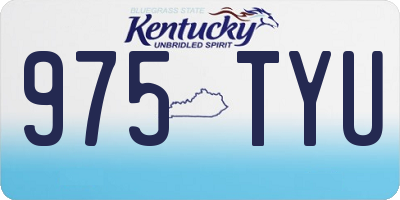 KY license plate 975TYU