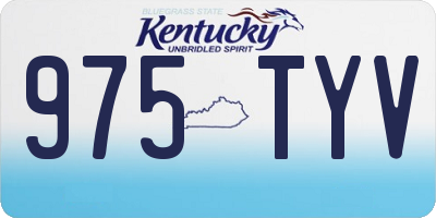 KY license plate 975TYV