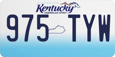 KY license plate 975TYW