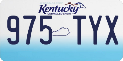 KY license plate 975TYX