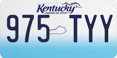 KY license plate 975TYY