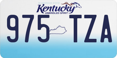 KY license plate 975TZA