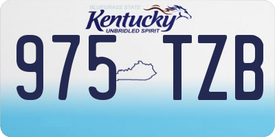 KY license plate 975TZB