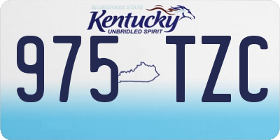 KY license plate 975TZC