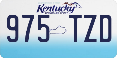 KY license plate 975TZD