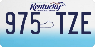KY license plate 975TZE