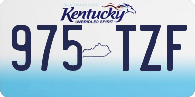 KY license plate 975TZF