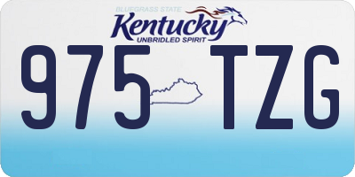 KY license plate 975TZG