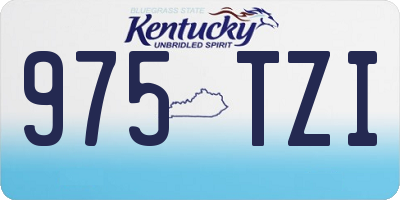 KY license plate 975TZI