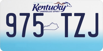 KY license plate 975TZJ