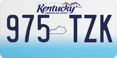 KY license plate 975TZK