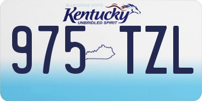 KY license plate 975TZL