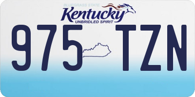 KY license plate 975TZN