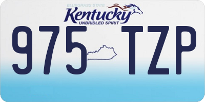 KY license plate 975TZP