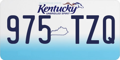 KY license plate 975TZQ