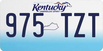 KY license plate 975TZT