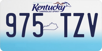 KY license plate 975TZV