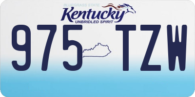 KY license plate 975TZW