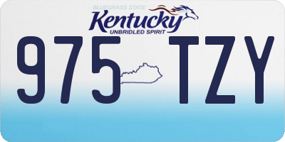 KY license plate 975TZY