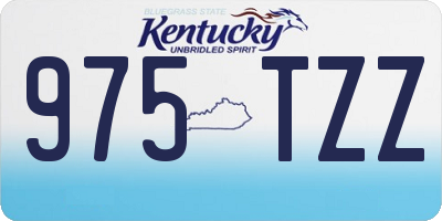 KY license plate 975TZZ