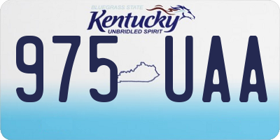 KY license plate 975UAA