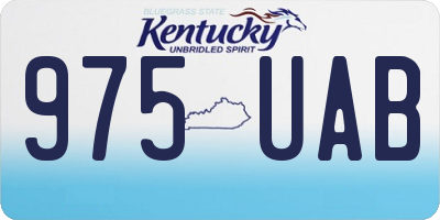 KY license plate 975UAB