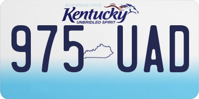 KY license plate 975UAD
