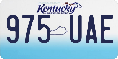 KY license plate 975UAE