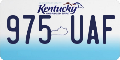 KY license plate 975UAF