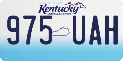 KY license plate 975UAH
