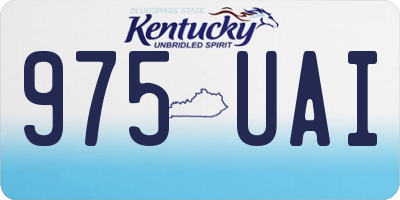 KY license plate 975UAI