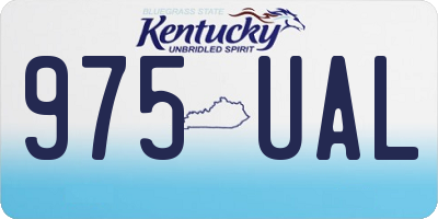 KY license plate 975UAL